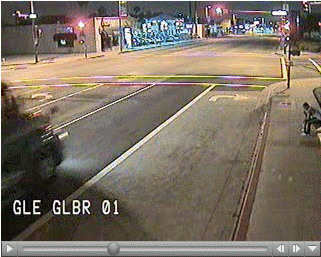 Glendale: Truck running lights on Broadway