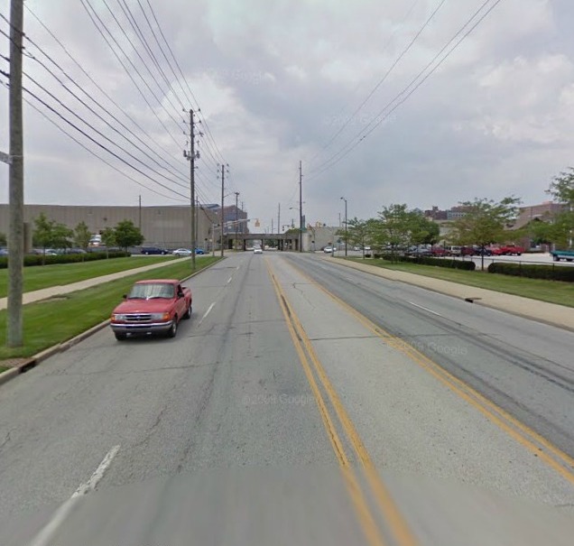 Indy, fatal crash site, South St. near Delaware