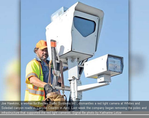 Camera coming down 7-7-15
                  Santa Clarita Signal