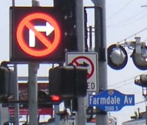 Sign at Metro's Expo Line and Farmdale, West
                    LA